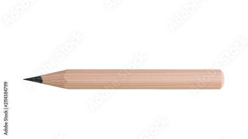 Bild auf Leinwand Unsharpened wooden pencil with black graphite tip