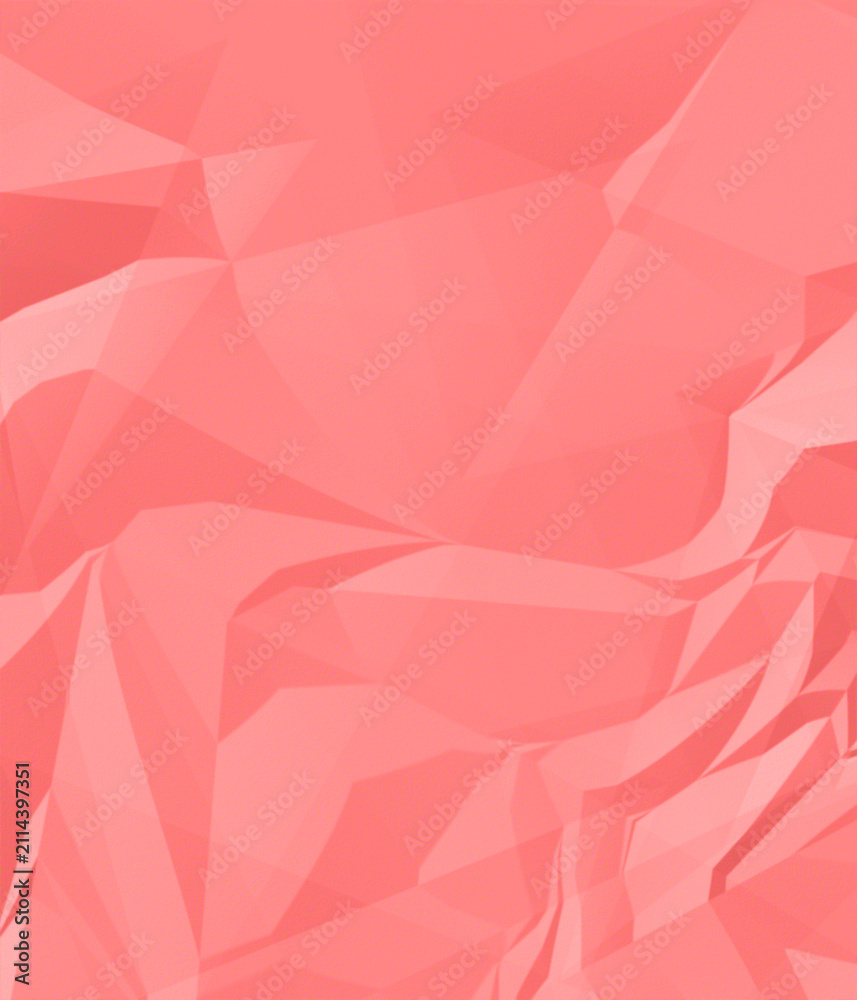 Fototapeta premium Abstract soft pink crumpled paper background with crumpled