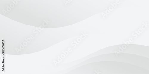 Clean minimalist white texture background with elegant abstract gray wave pattern for website banner and cover design.