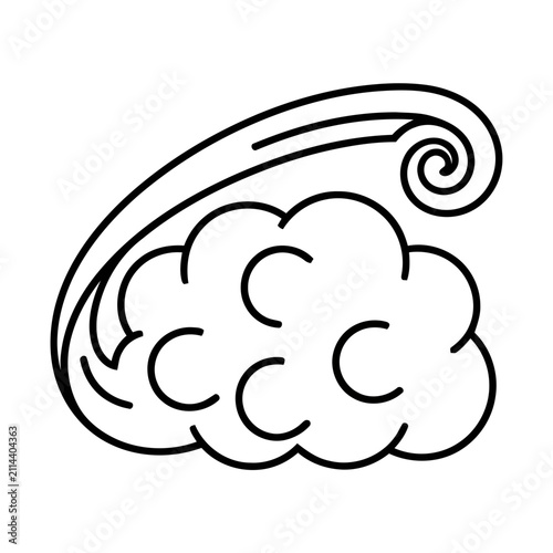 Abstract Swirl and Cloud Line Art