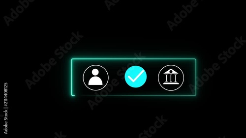 Mobile banking payment successful on tablet with stylus and secure money transfer black background.
