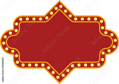 Flat Retro Theater Sign