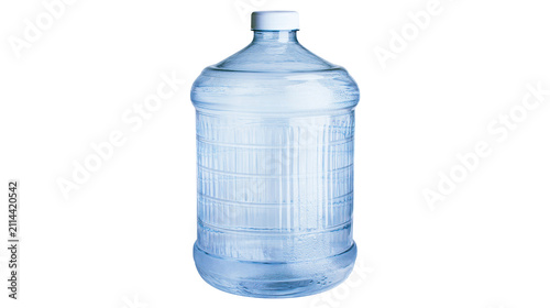 Photography Large clear plastic water bottle with white cap