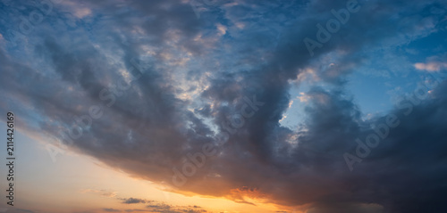 Photography Stunning vibrant colorful Summer sunset sky for use as background or composite p