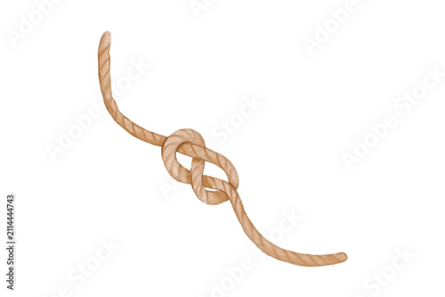 Принти на полотні A detailed illustration of a tightly tied knot on a coarse rope