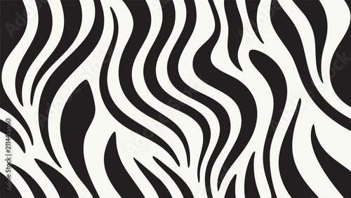 Seamless Zebra Stripe Pattern Vector for Textile and Surface Design