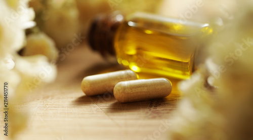 pills and bottle. Medical. Pills. Vitamin. Tablet. Medicine. Photo. Herbal
