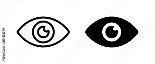 Foto Eye Icons, Vision Symbol, Observe, Look, View, See, Sight, Optical, Visual Perce