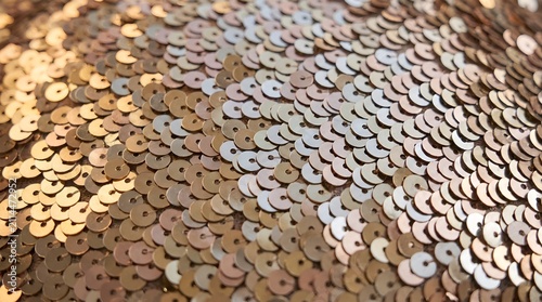 Sparkling Rose Gold Sequins Texture Background with Glamorous Metallic Shimmering Pattern