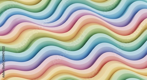 Serene Waves of Pastel Hues