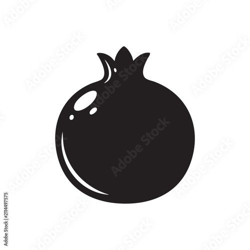 Black pomegranate icon
