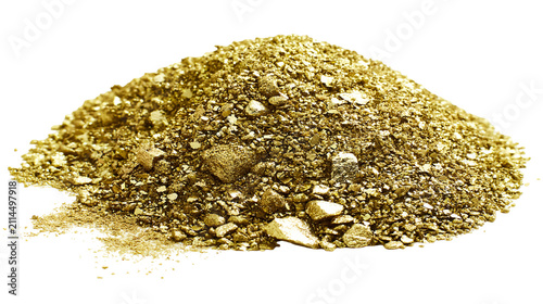 Bild auf Leinwand Pile of gold nuggets and dust
