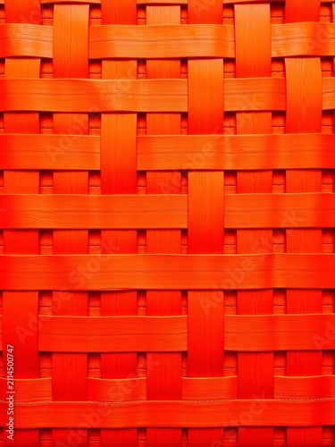 Vibrant orange woven pattern with geometric shapes, vibrant, artistic