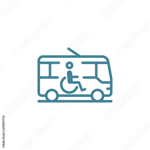 Public bus icon with wheelchair accessibility symbol.