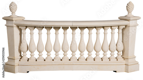 Canvas Print Stone balustrade with pinecone finials and ornate balusters