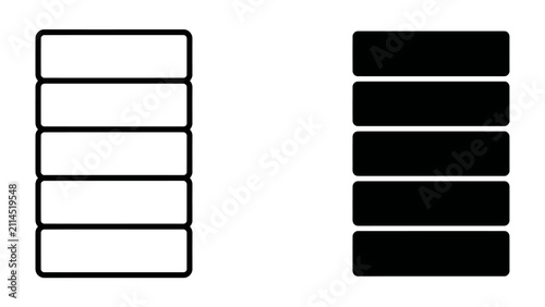 Bild auf Leinwand Contrast in Form: A stark visual representation of contrast, showcasing identical rectangular shapes in both white and black, emphasizing differences in color and visual weight