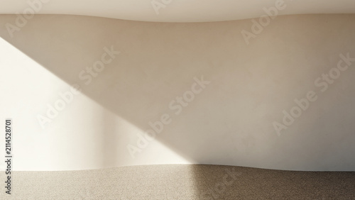 3D render, illustration Large Luxury modern living room interior,  brutalist architecture realistic lighting,  Graphic Overlay wide angle, contemporary furniture, clean lines, minimalist decor, elegan