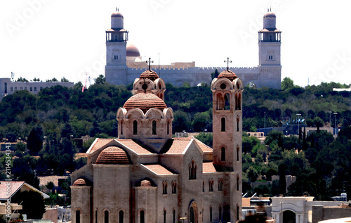 Photography A mosque and a church represent religious coexistence in western Amman