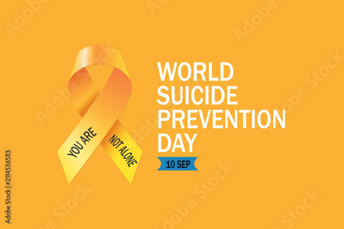 World suicide prevention day yellow ribbon awareness
