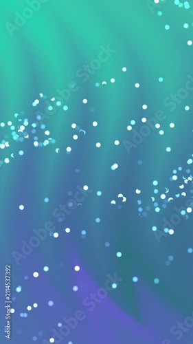 Glowing white particles on vibrant gradient background  perfect for technology, digital art, science, futuristic themes in design.