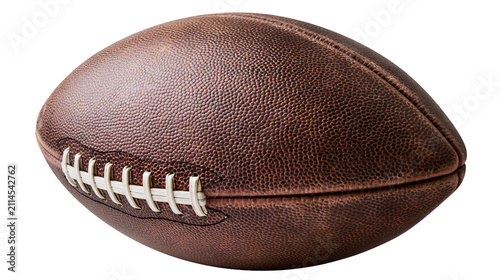 Brown American Football with White Laces