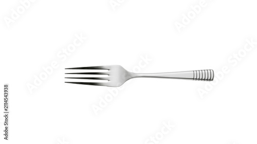 Foto Metal fork with four tines and ribbed handle