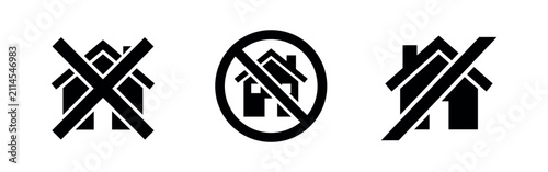 Foto No House Entry or Forbidden Property Icons