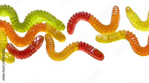 Принти на полотні Assorted colorful gummy worms candy