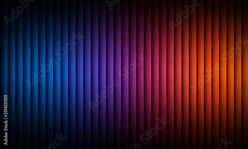 Abstract Background with Vertical Stripes in Rainbow Gradient of Blue, Purple, Red, and Orange
