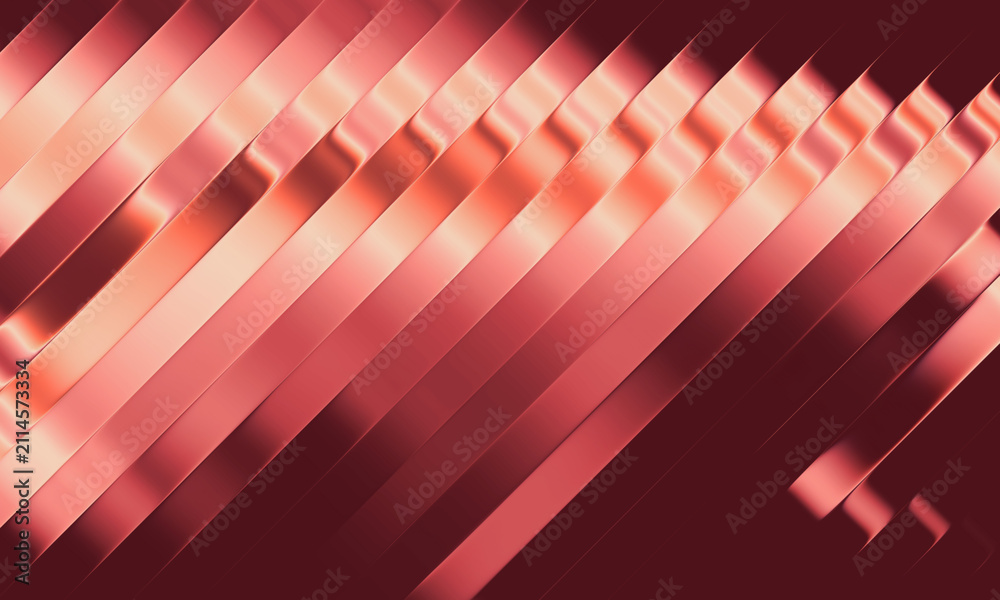 Fototapeta premium Fractal glass ribbed texture with glowing light refraction. Abstract geometric surface pattern for modern design and digital art.