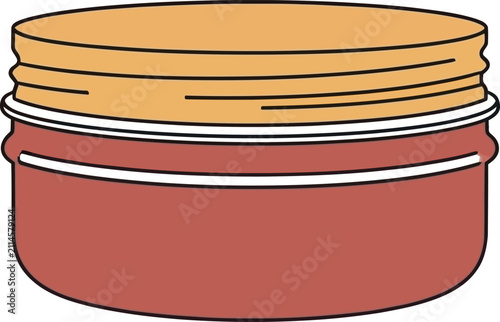 Cosmetic Jar Vector Illustration