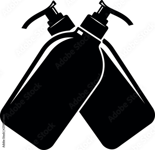 Black and White Soap Dispenser Icon Vector