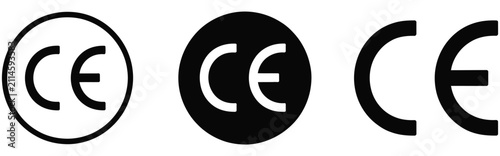 Fotografía CE Icons Representing Safety Health Environmental Protection Standards and Europ