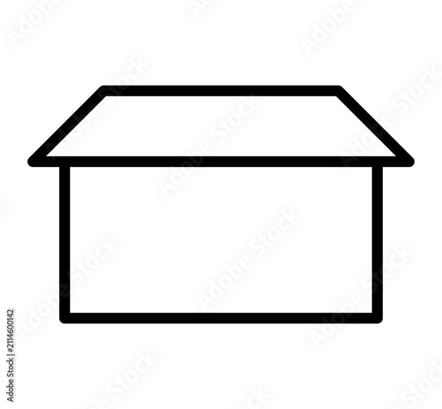 House building line icon