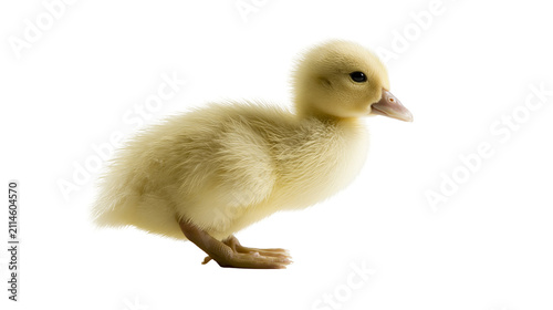 Картината върху платно Fluffy yellow duckling with soft downy feathers