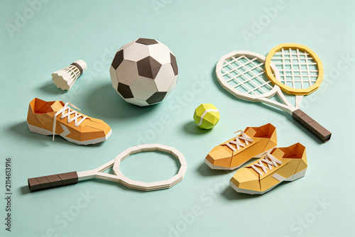 Origami Sports Illustration