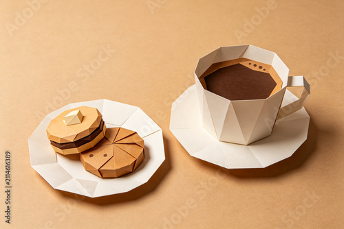 Origami Coffee Illustration