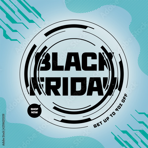 Minimalist promotional banner design for Black Friday sale