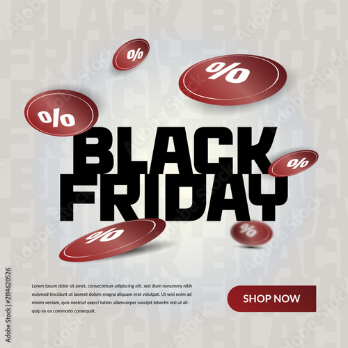 Minimalist promotional banner design for Black Friday sale