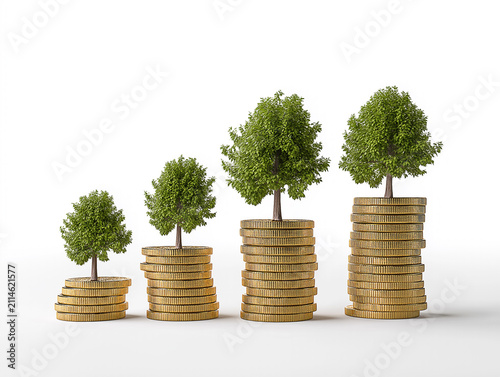 tree growing from coins