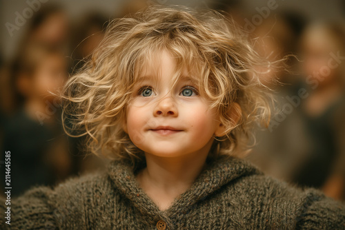 Portrait of a kid doing activity