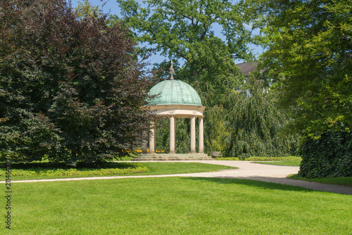Photography View of the spa garden in the german city called Bad Pyrmont