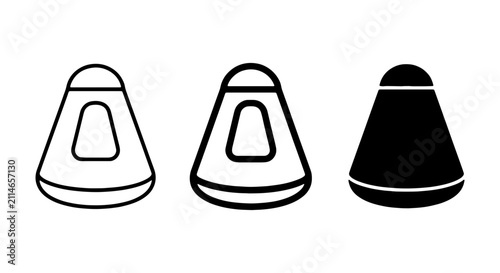 Space Capsule Icons, Vector Set: Futuristic Exploration, Sci-Fi Pods, Cosmic Travel