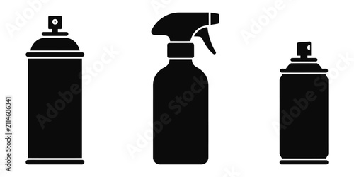 Spray can icon silhouette vector illustration isolated design