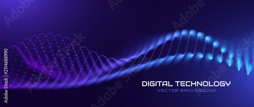 Digital Transformation Concept with Futuristic Data Flow and Smart Technology Visualization. Abstract Big Data, Artificial Intelligence AI, and Automation Design. Tech and Science Vector Illustration.