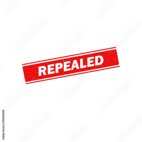 Quadro su tela Red repealed stamp seal