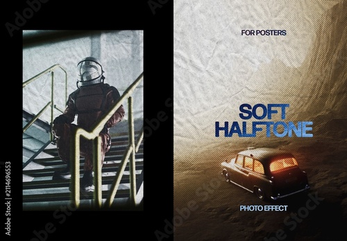 Soft Halftone Photo Effect For Poster And Print Design
