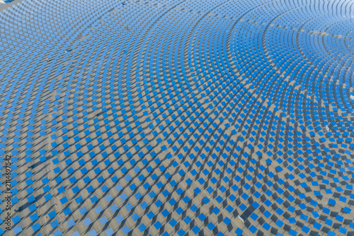 Molten salt tower solar thermal power plant, new energy, super mirror power plant, prism tower