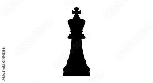 Bild auf Leinwand Chess King Piece In Black Silhouette chessman game