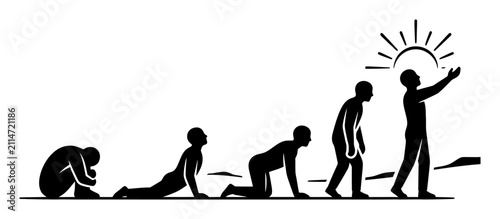 Fotografie Dorsal Vagal Shutdown Recovery Vector Illustration
